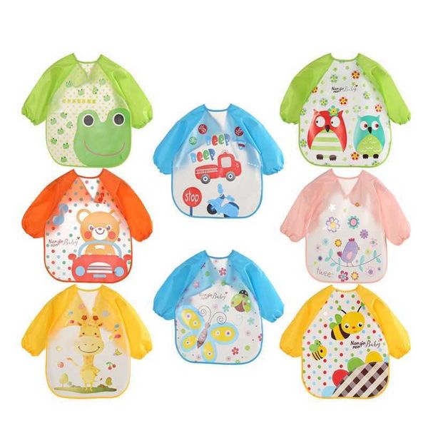 bibs burp cloths cute baberos waterproof long sleeve apron cartoon animal feeding smoking bib baby supplies 0-3y g220605
bibs burp cloths cute baberos waterproof long sleeve apron cartoon animal feeding smoking bib baby supplies 0-3y g220605