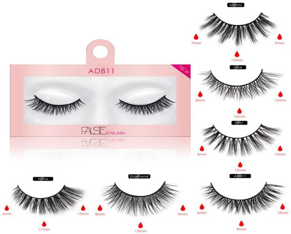 

3d faux mink hair eyelashes natural long full false eyelash volume lightweigt makeup lashes extension tool 8 style9294333