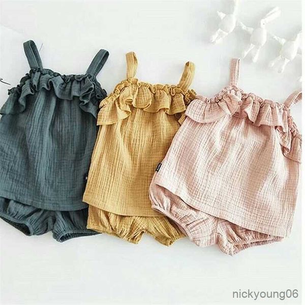 clothing sets kids girls summer new style baby sleeveless sling vest and shorts 2pcs children cotton linen clothes suits, White
clothing sets kids girls summer new style baby sleeveless sling vest and shorts 2pcs children cotton linen clothes suits, White