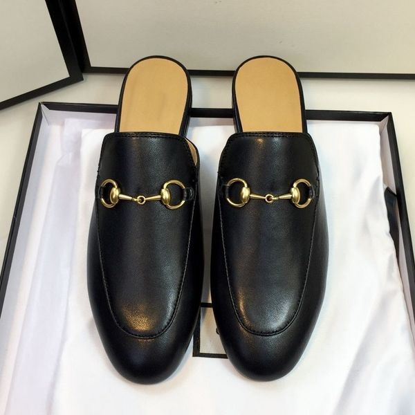 classic women flat slippers real cowhide metal buckle lady leather casual shoe princetown men printed trample lazy slides loafers large size, Black
classic women flat slippers real cowhide metal buckle lady leather casual shoe princetown men printed trample lazy slides loafers large size, Black