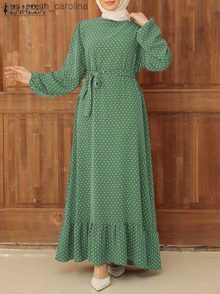 zanzea women autumn o-neck full sleeve ruffles hem sundress polka dots print muslim dress femme fashion party abaya kaftan robe l230522, Black;gray
zanzea women autumn o-neck full sleeve ruffles hem sundress polka dots print muslim dress femme fashion party abaya kaftan robe l230522, Black;gray