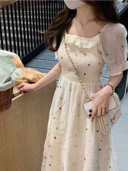 dress women folds summer chic a-line sweet square collar vintage gentle casual dot aesthetic young vestido puff sleeve fairycore l230522, Black;gray
dress women folds summer chic a-line sweet square collar vintage gentle casual dot aesthetic young vestido puff sleeve fairycore l230522, Black;gray