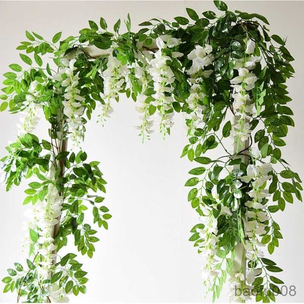 sachet bags wisteria artificial flower vine leaf garland silk rose flowers rattan string vine wedding arch flower home garden decoration r23
sachet bags wisteria artificial flower vine leaf garland silk rose flowers rattan string vine wedding arch flower home garden decoration r23