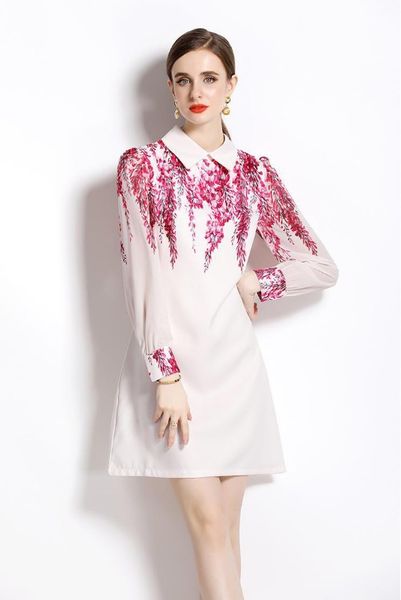 basic & casual dresses: women's high-quality floral printed shirt dress - french style, sweet maiden, slim fit, short skirt, spring 202, Black;gray
basic & casual dresses: women's high-quality floral printed shirt dress - french style, sweet maiden, slim fit, short skirt, spring 202, Black;gray