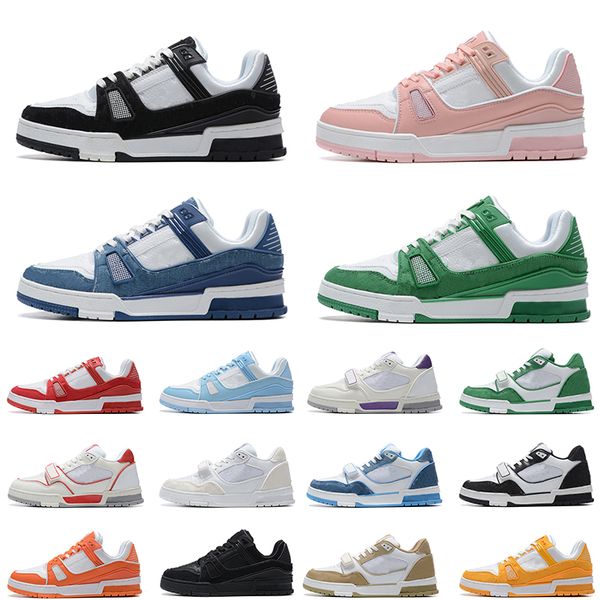 luxury designer casual shoes logo embossed trainer mens sneaker triple white pink sky blue black green yellow denim low mens sneakers women, White;red
luxury designer casual shoes logo embossed trainer mens sneaker triple white pink sky blue black green yellow denim low mens sneakers women, White;red
