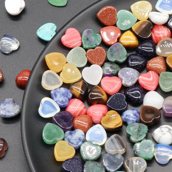 10mm natural stone pink rose quartz opal tiger's eye turquoise heart shape charms white black crystal cab cabochons beads for jewelry m
10mm natural stone pink rose quartz opal tiger's eye turquoise heart shape charms white black crystal cab cabochons beads for jewelry m