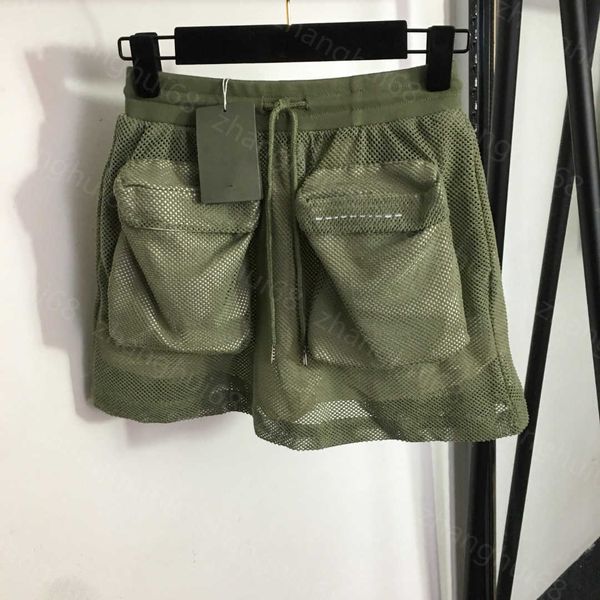 23ss womens shorts womens designer clothing large pocket design mesh hollowed out breathable drawstring elastic waist short half skirt women, White;black
23ss womens shorts womens designer clothing large pocket design mesh hollowed out breathable drawstring elastic waist short half skirt women, White;black