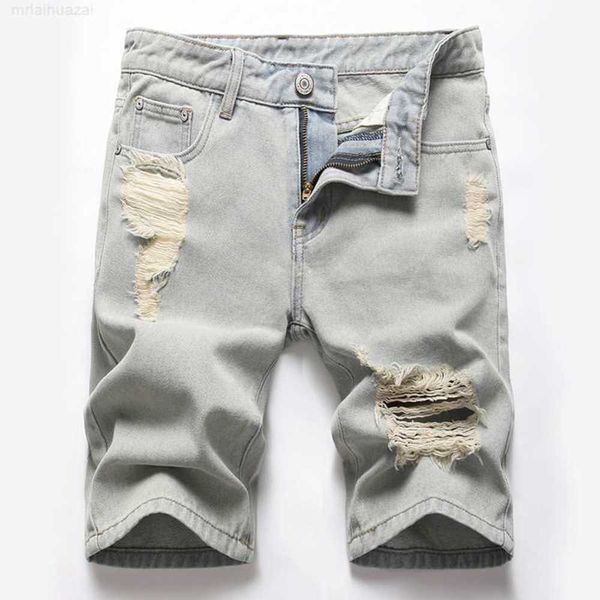 2023 trendy designer men's denim shorts with holes new shorts oversized summer shorts, Blue
2023 trendy designer men's denim shorts with holes new shorts oversized summer shorts, Blue