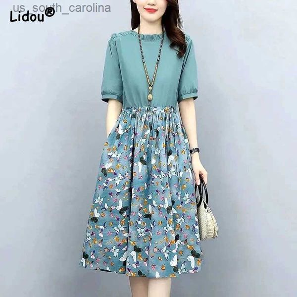 fashion solid color patchwork print empire dresses summer new young style women's clothing wild popularity skirt l230522, Black;gray
fashion solid color patchwork print empire dresses summer new young style women's clothing wild popularity skirt l230522, Black;gray
