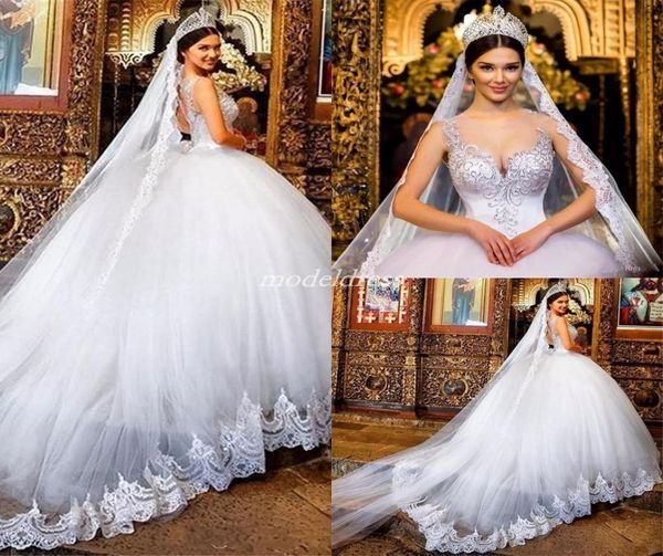 princess ball gown sheer jewel neck crystal beads sweep train appliques arabic chapel garden country bridal gowns vestido de novia9695322, White
princess ball gown sheer jewel neck crystal beads sweep train appliques arabic chapel garden country bridal gowns vestido de novia9695322, White