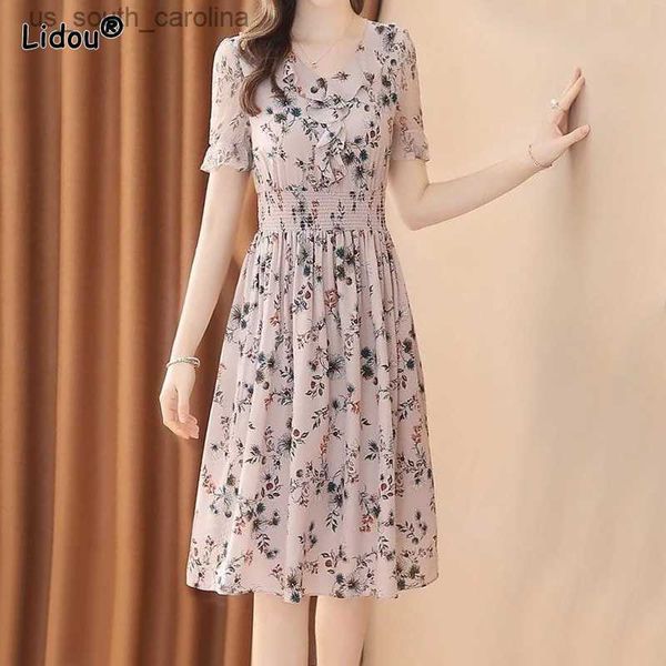 summer new oversize chiffon dress v-neck floral print short sleeve empire a-line skirt summer young style women clothing l230522, Black;gray
summer new oversize chiffon dress v-neck floral print short sleeve empire a-line skirt summer young style women clothing l230522, Black;gray