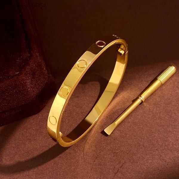 

screwdriver bracelet love bangle designer fashion cuff bracelets 316l stainless steel plated 18k gold jewelry party mens womens luxury 1oe43, Black