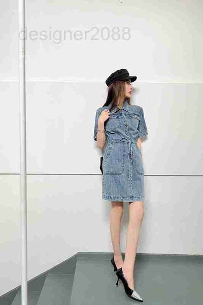 basic & casual dresses designer 2023 summer new classic triangle punctuation waist drawstring polo neck denim short sleeve dress women', Black;gray
basic & casual dresses designer 2023 summer new classic triangle punctuation waist drawstring polo neck denim short sleeve dress women', Black;gray