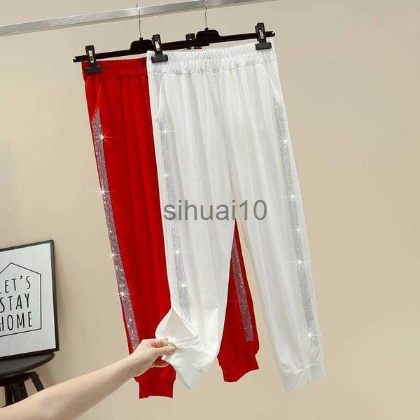 women's pants capris contrast panel sweatpants women casual harem pants loose elastic trousers women drilling striped side sweat pants, Black;white
women's pants capris contrast panel sweatpants women casual harem pants loose elastic trousers women drilling striped side sweat pants, Black;white