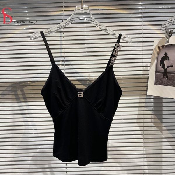 spring women's rhinestone letter decoration slim fit dark strap tank female, White
spring women's rhinestone letter decoration slim fit dark strap tank female, White