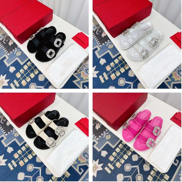 luxury designer women sandals rv rhinestone slippers buckle muller slippers double strap roman flat bottom sandals fashion outwear beach sli, Black
luxury designer women sandals rv rhinestone slippers buckle muller slippers double strap roman flat bottom sandals fashion outwear beach sli, Black