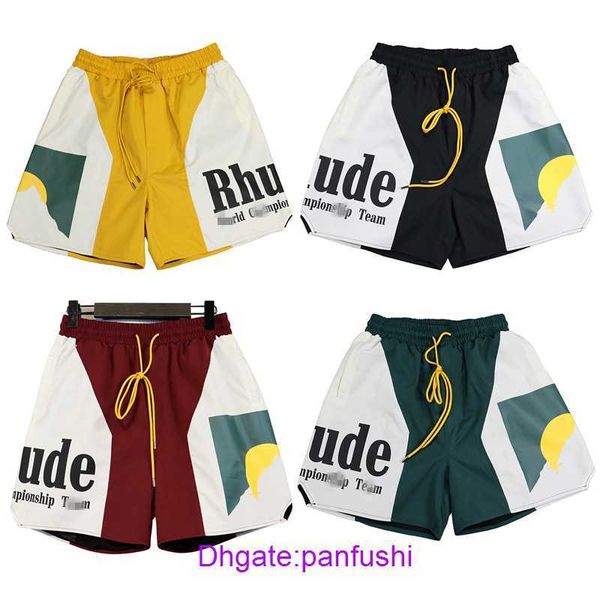 wholesale designer shorts online shop fashion brand rhude sunset theme color blocking elastic sports casual for men and women high street be, White;black
wholesale designer shorts online shop fashion brand rhude sunset theme color blocking elastic sports casual for men and women high street be, White;black