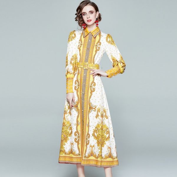 2023 spring european station women's lapel neck cardigan dress, long sleeve, floral print, mid-calf length, casual, yellow, sizes s-xxl, Black;gray
2023 spring european station women's lapel neck cardigan dress, long sleeve, floral print, mid-calf length, casual, yellow, sizes s-xxl, Black;gray