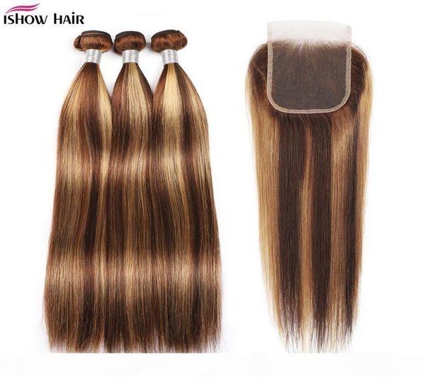 ishow highlights 4 27 human hair bundles with closure straight virgin hair extensions 3 4pcs with lace closure colored ombre3313468, Black
ishow highlights 4 27 human hair bundles with closure straight virgin hair extensions 3 4pcs with lace closure colored ombre3313468, Black