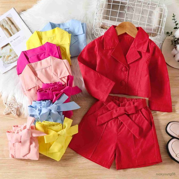 clothing sets kids girls spring autumn set long sleeve lapel collar button closure blazer jacket and shorts belt children outfit, White
clothing sets kids girls spring autumn set long sleeve lapel collar button closure blazer jacket and shorts belt children outfit, White