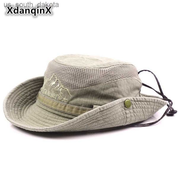 xdanqinx men's hat summer mesh breathable retro cotton bucket hat gorras panama caps for men fishing hats dad's beach hat l230523, Blue;gray
xdanqinx men's hat summer mesh breathable retro cotton bucket hat gorras panama caps for men fishing hats dad's beach hat l230523, Blue;gray
