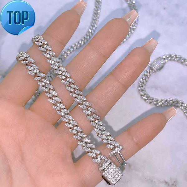 925 sterling silver 6mm 8mm 10mm 12mm 14mm miami chain iced out bling hip hop moissanite diamond cuban necklace
925 sterling silver 6mm 8mm 10mm 12mm 14mm miami chain iced out bling hip hop moissanite diamond cuban necklace
