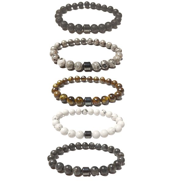 8mm natural stone handmade beaded strands charm bracelets party club elastic fashion jewelry for men women lovers, Black
8mm natural stone handmade beaded strands charm bracelets party club elastic fashion jewelry for men women lovers, Black