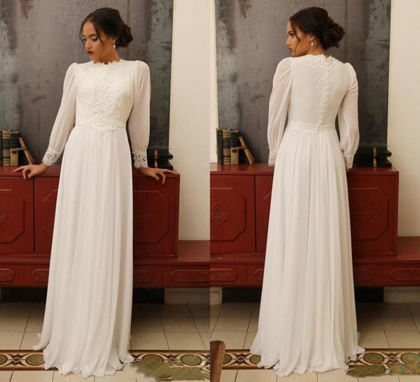 vintage summer chiffon aline wedding dresses puffy long sleeves high neck appliques lace floor length bridal gowns2702354, White
vintage summer chiffon aline wedding dresses puffy long sleeves high neck appliques lace floor length bridal gowns2702354, White