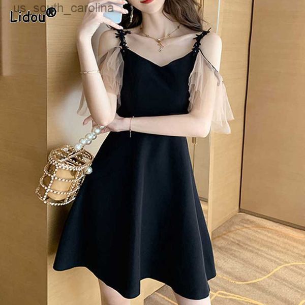 young style v-neck sleeveless summer camisole pullover loose waist solid color gauze dress female clothing l230522, Black;gray
young style v-neck sleeveless summer camisole pullover loose waist solid color gauze dress female clothing l230522, Black;gray