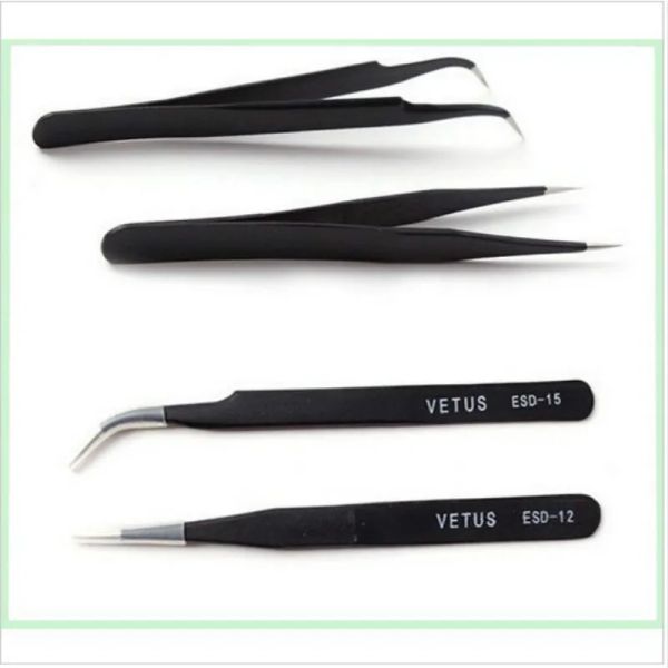 10pcs x vetus black eyelash tweezers for eyelash extension and cliping diamondcrystal straigtht and curve
10pcs x vetus black eyelash tweezers for eyelash extension and cliping diamondcrystal straigtht and curve