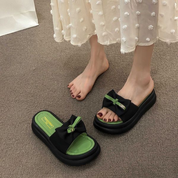 design sense niche bow slippers ladies summer go out wearing 2023 thick sole fashion beach shoes flip-flops fashion comfortable, Black
design sense niche bow slippers ladies summer go out wearing 2023 thick sole fashion beach shoes flip-flops fashion comfortable, Black