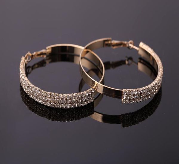 2017 fashion jewelry flash crystal rhinestone gold plating earrings hoop earrings for women e0616306087, Silver
2017 fashion jewelry flash crystal rhinestone gold plating earrings hoop earrings for women e0616306087, Silver
