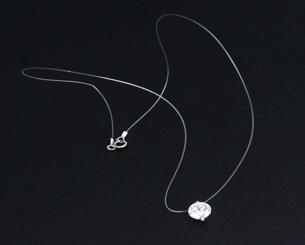 transparent fishline 925 silver zircon clavicle chain mermaid tear pendant necklace9180061
transparent fishline 925 silver zircon clavicle chain mermaid tear pendant necklace9180061