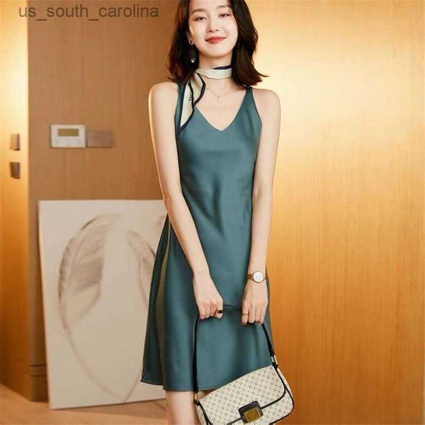 spring fashion strap satin vintage artificial silk party dress midi robe vestido summer elegant women's acetate satin dress l230522, Black;gray
spring fashion strap satin vintage artificial silk party dress midi robe vestido summer elegant women's acetate satin dress l230522, Black;gray