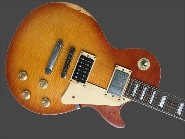 relic lp electric guitar mahogany body maple neck aged hardware tea burst nitro lacquer finish can be customized36985
relic lp electric guitar mahogany body maple neck aged hardware tea burst nitro lacquer finish can be customized36985