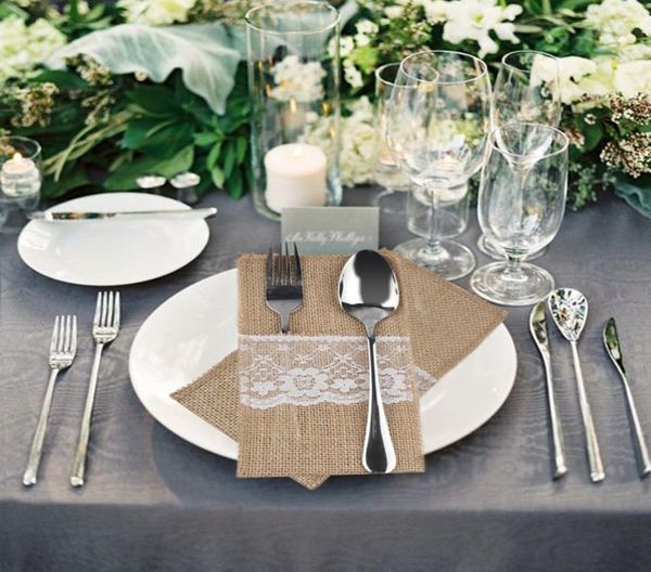 vintage shabby chic jute burlap lace tableware fork knife burlap holder cutlery pocket wedding table decoration8172389
vintage shabby chic jute burlap lace tableware fork knife burlap holder cutlery pocket wedding table decoration8172389