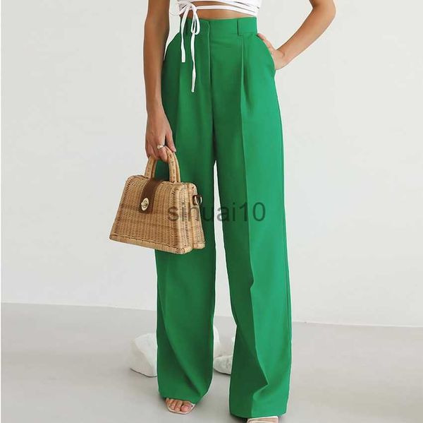 women's pants capris 2023 spring women's green high waist wide leg pants ladies suit pants loose casual long trousers j230605, Black;white
women's pants capris 2023 spring women's green high waist wide leg pants ladies suit pants loose casual long trousers j230605, Black;white