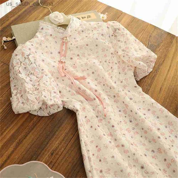 women korean cheongsam dress 2023 new sweet mori floral bubble sleeve young girl cheongsam skirt female temperament chiffon dres l230522, Black;gray
women korean cheongsam dress 2023 new sweet mori floral bubble sleeve young girl cheongsam skirt female temperament chiffon dres l230522, Black;gray