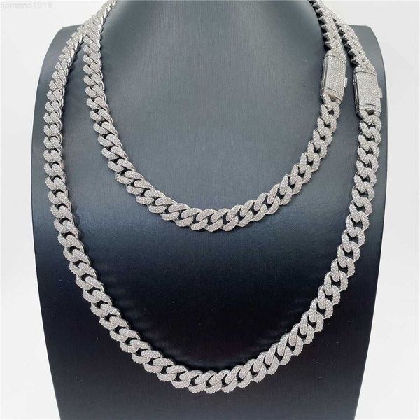 fashion necklace statement jewelry 2 row stones 10mm width s925 gold plated necklace vvs moissanite diamond miami cuban, Silver
fashion necklace statement jewelry 2 row stones 10mm width s925 gold plated necklace vvs moissanite diamond miami cuban, Silver