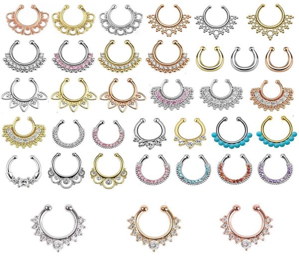 30pcs mixed fake septum clicker nose ring non piercing hanger clip nose piercing fake septum on cz body jewelry for women girl1198081, Silver
30pcs mixed fake septum clicker nose ring non piercing hanger clip nose piercing fake septum on cz body jewelry for women girl1198081, Silver