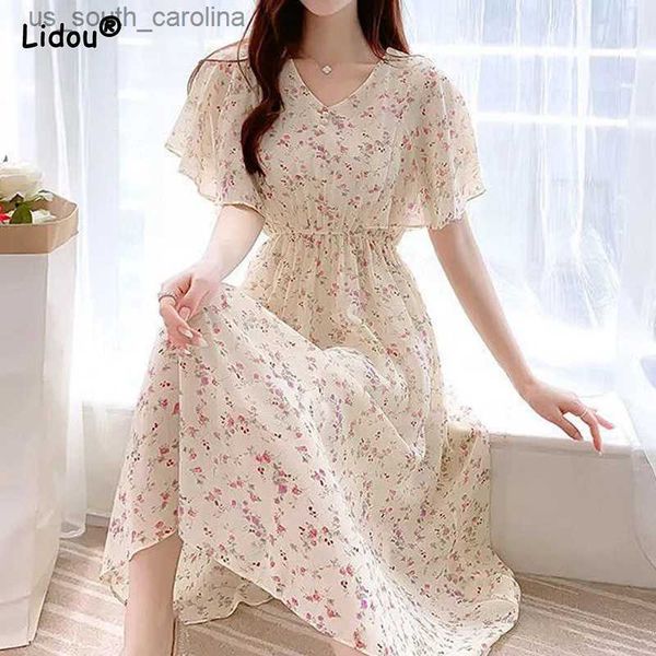 young style fashion v-neck chiffon thin empire a-line skirt colorful elegant floral print summer loose dress women's clothing l230522, Black;gray
young style fashion v-neck chiffon thin empire a-line skirt colorful elegant floral print summer loose dress women's clothing l230522, Black;gray