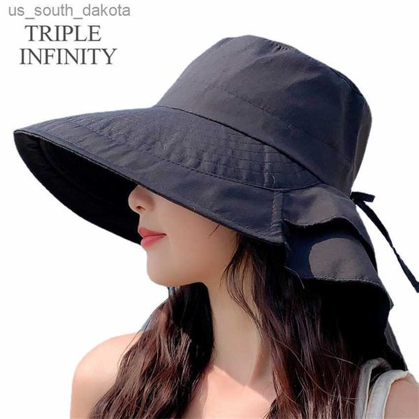 new fashion hats for women summer large bucket hat uv protection beach cap shl cover ponytail hole panama sunscreen hiking hat l230523, Blue;gray
new fashion hats for women summer large bucket hat uv protection beach cap shl cover ponytail hole panama sunscreen hiking hat l230523, Blue;gray