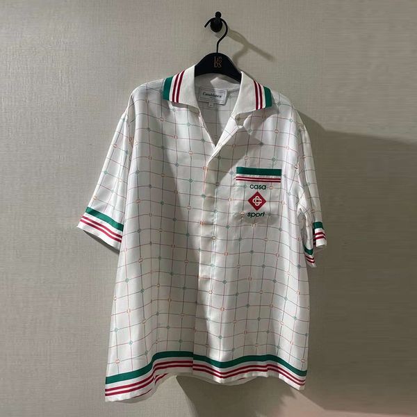 white plaid shirt streetwear men women 1 quality short sleeve hawaii beach shirts, White;black
white plaid shirt streetwear men women 1 quality short sleeve hawaii beach shirts, White;black