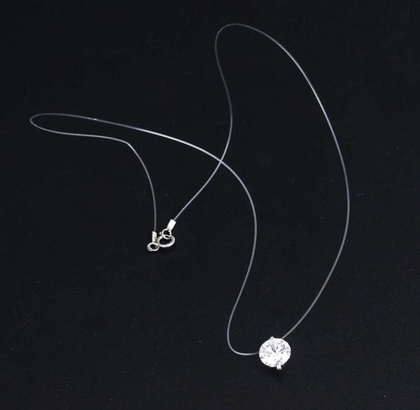 transparent fishline 925 silver zircon clavicle chain mermaid tear pendant necklace7802178
transparent fishline 925 silver zircon clavicle chain mermaid tear pendant necklace7802178