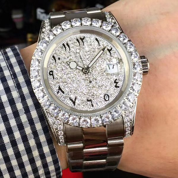 watch automatic mechanical movement men wristwatch diamond watches 40mm stainless steel 904l waterproof designer bracelet business wristband, Slivery;brown
watch automatic mechanical movement men wristwatch diamond watches 40mm stainless steel 904l waterproof designer bracelet business wristband, Slivery;brown