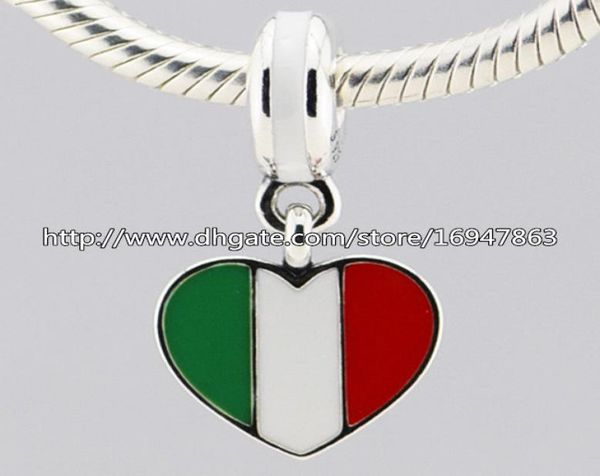 s925 sterling silver italy heart flag dangle charm bead with enamel fits european jewelry bracelets necklaces & pendant4454826, Black
s925 sterling silver italy heart flag dangle charm bead with enamel fits european jewelry bracelets necklaces & pendant4454826, Black