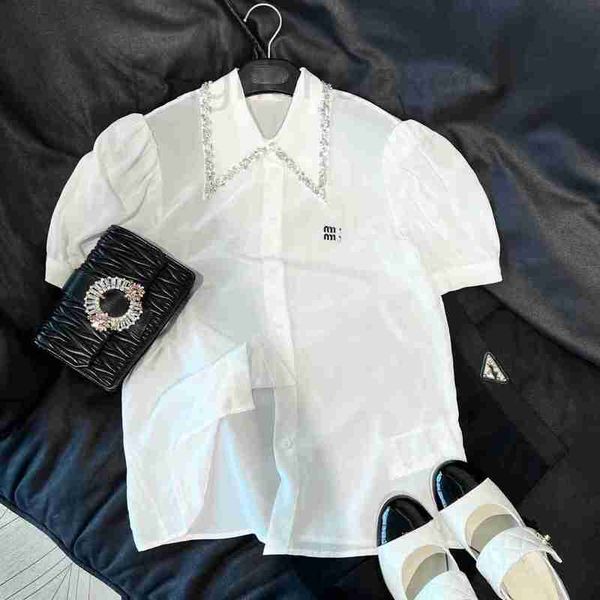 women's hoodies & sweatshirts designer 2023 summer new line letter printing beaded water diamond lapel white bubble sleeve silk shirt f, Black
women's hoodies & sweatshirts designer 2023 summer new line letter printing beaded water diamond lapel white bubble sleeve silk shirt f, Black