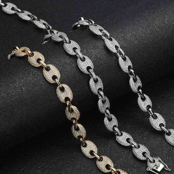 cities jewelry hip hop claw set moissanite bling iced out coffee beans pig nose link chain necklace for men rapper, Silver
cities jewelry hip hop claw set moissanite bling iced out coffee beans pig nose link chain necklace for men rapper, Silver