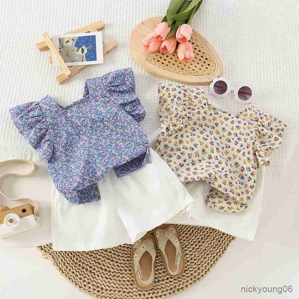 clothing sets 2023 summer fashion girls floral set flying sleeve t shirts and shorts two-piece suits, White
clothing sets 2023 summer fashion girls floral set flying sleeve t shirts and shorts two-piece suits, White