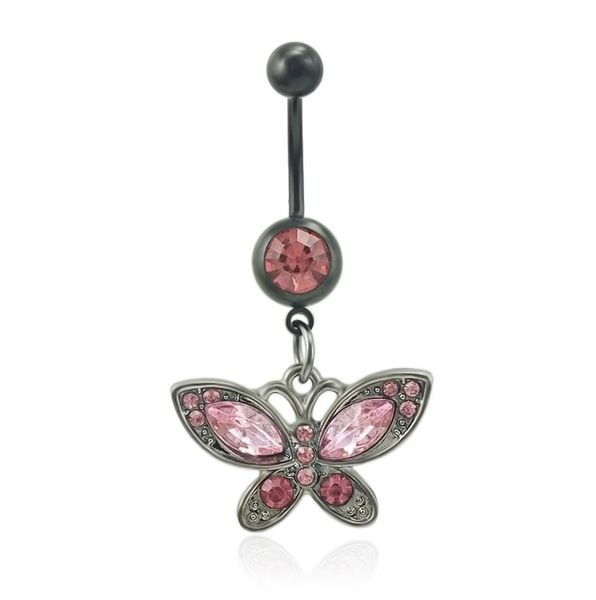fashion belly button rings pink rhinestone black butterfly 316l stainless steel navel body piercing jewelry8025467, Silver
fashion belly button rings pink rhinestone black butterfly 316l stainless steel navel body piercing jewelry8025467, Silver